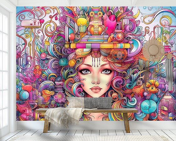 Voorbeeld van het werk in een kamer