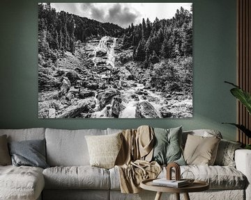 Grawa waterval in het Stubaital in Tirol - Oostenrijk van Werner Dieterich