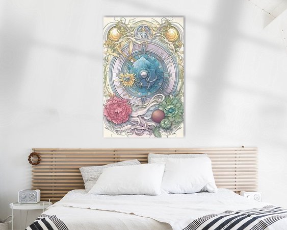 Voorbeeld van het werk in een kamer