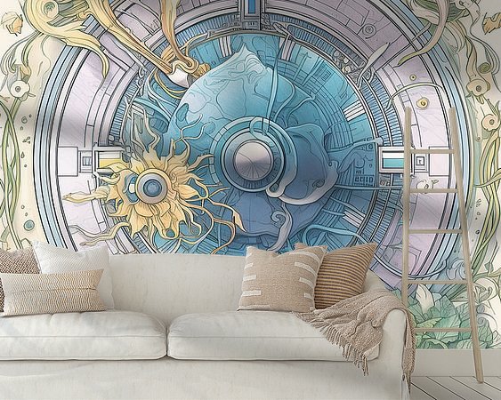 Voorbeeld van het werk in een kamer