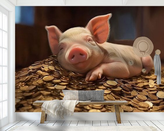 Voorbeeld van het werk in een kamer