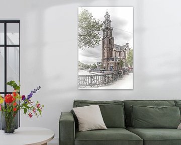 AMSTERDAM Westerkerk & Prinsengracht van Melanie Viola