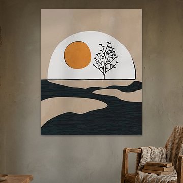 Arbre le matin 6 paysage minimaliste