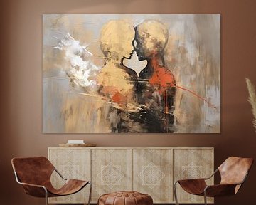 Gemälde Crescendo der Liebe | Hug me von Blikvanger Schilderijen