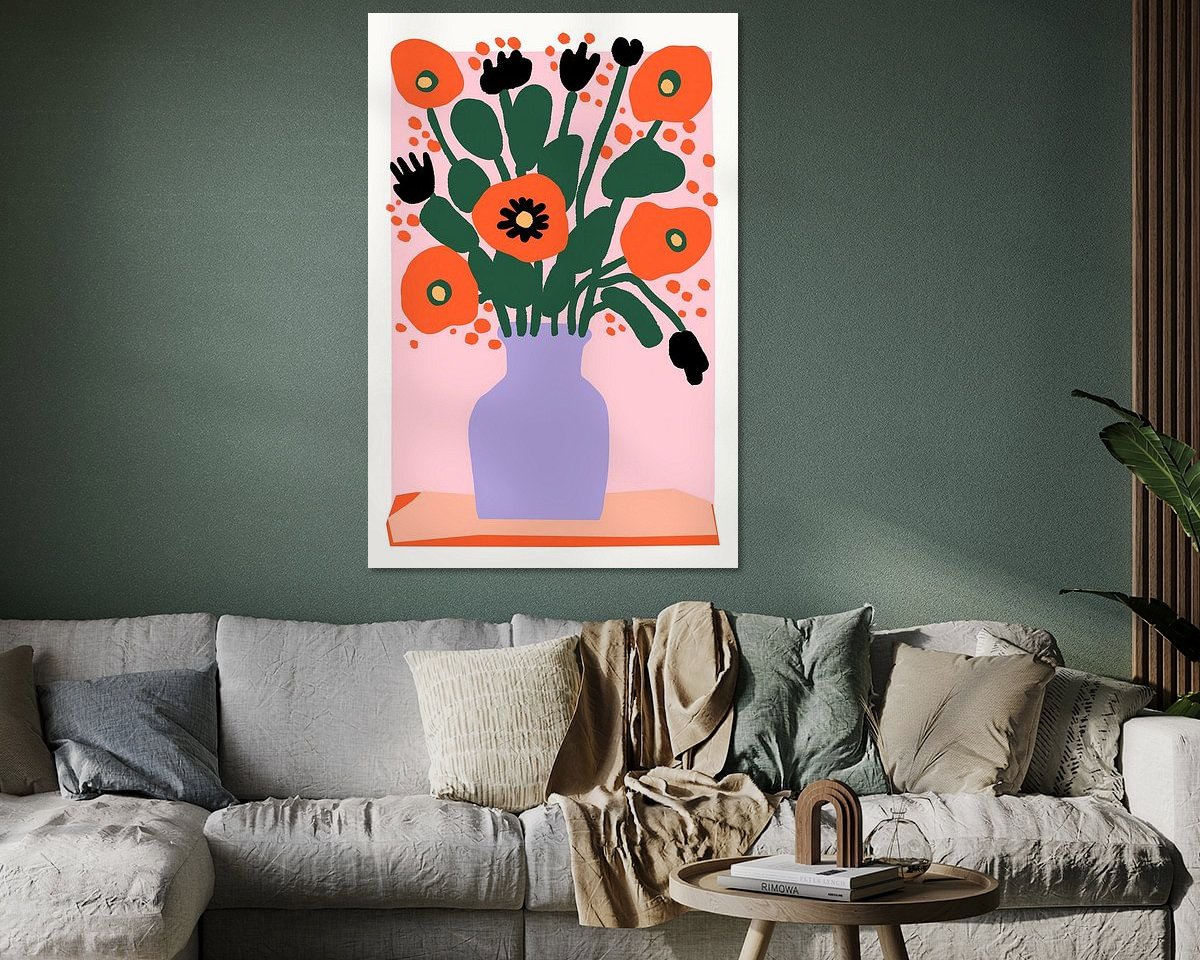 Voorbeeld van het werk in een kamer