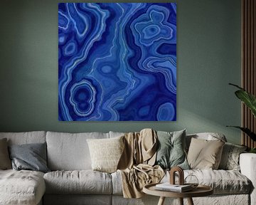 Blue Agate Texture 10 by Aloke Design