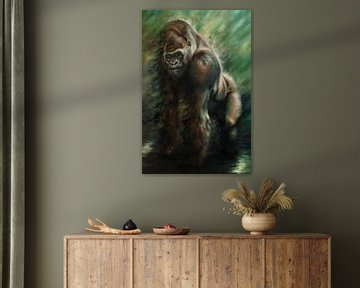 Painting gorilla in the forest by Isabel imagination