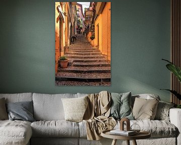 Street in Bellagio, Lake Como, Italy by FotoBob