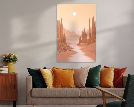 Voorbeeld van het werk in een kamer