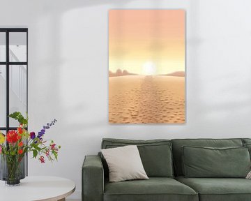 Beige Malerei Tranquil Haven | Horizon