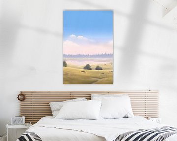Beige Malerei Tranquil Symmetry | Horizon