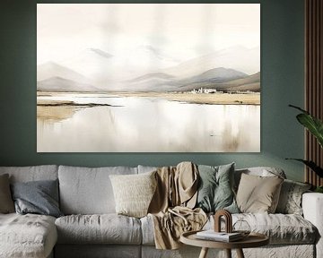 Beige Malerei Serenity's Glow |Natural Tranquillity von Blickfänger Gemälde