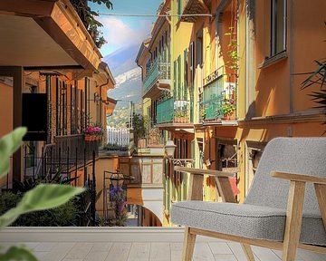 Pittoresk straatje in Bellagio, Comomeer, Italie van FotoBob