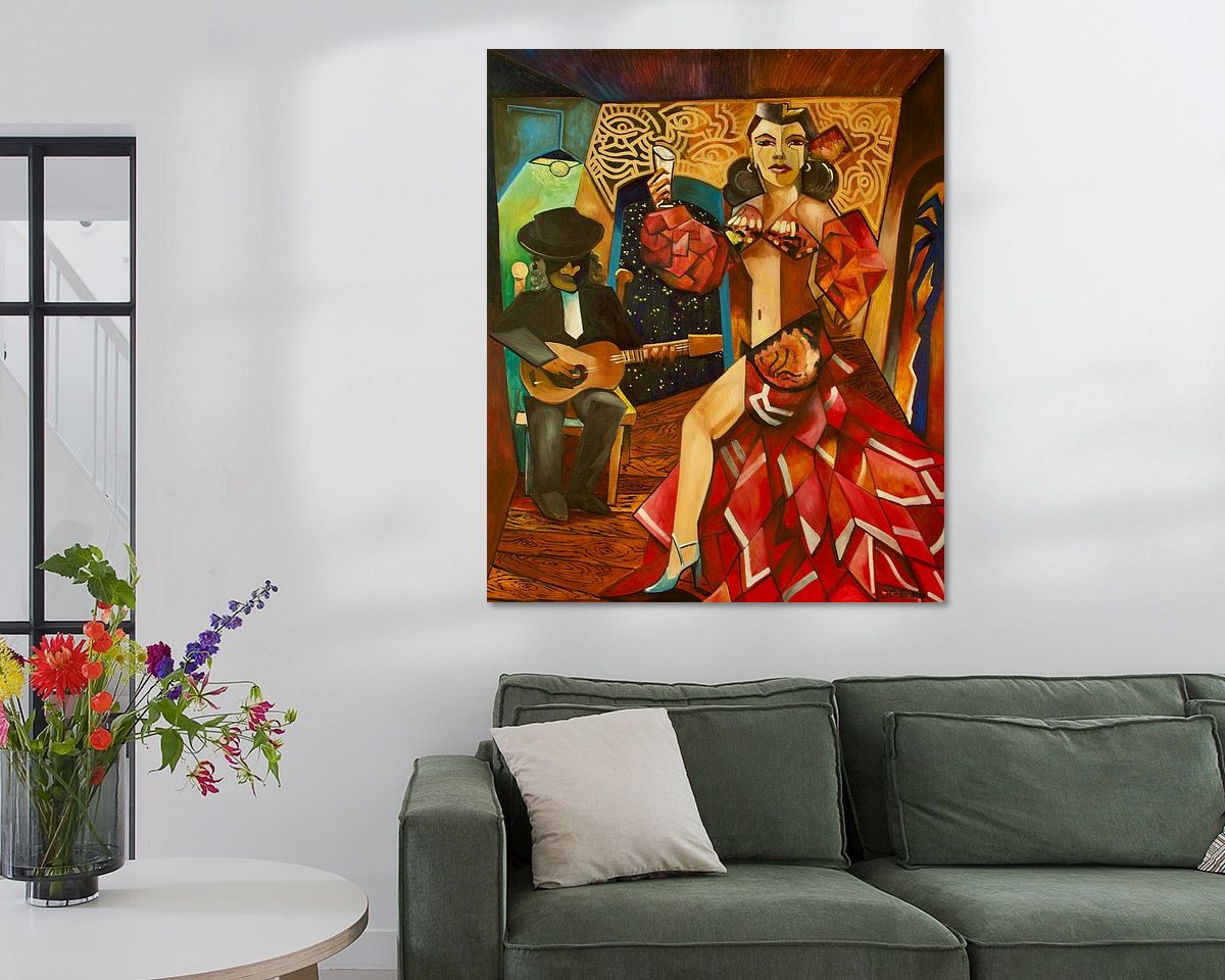 Voorbeeld van het werk in een kamer