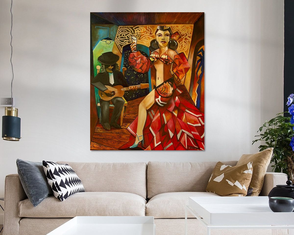 Voorbeeld van het werk in een kamer