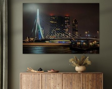Erasmusbrug Rotterdam by night van LostInDecay