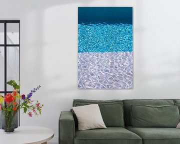 Pink-blue mosaic pool by Jenine Blanchemanche