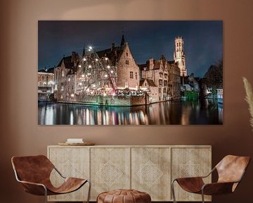 Magisch beleuchteter Winterabend in Brügge | Panorama von Daan Duvillier | Dsquared Photography