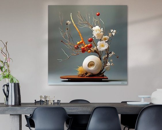 Voorbeeld van het werk in een kamer
