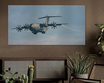 Landende Airbus A400M Atlas van de Luftwaffe. van Jaap van den Berg