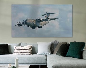 Landende Airbus A400M Atlas van de Luftwaffe. van Jaap van den Berg