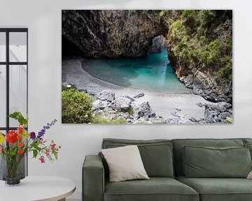 Plage d'une grotte, baie, région de Salerne, Italie sur Fotos by Jan Wehnert