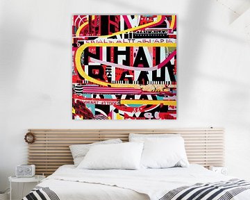 Graffiti retro style Paula Scher van NH_ART