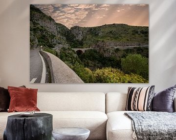 View over nature on the coastal road near Salerno by Fotos by Jan Wehnert