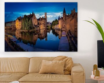 The Rose Hat Quay in Bruges by Roy Poots