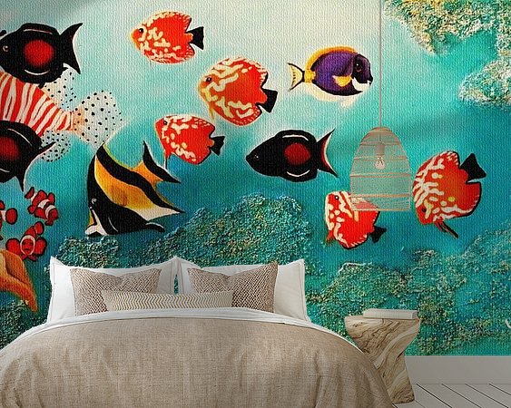 Voorbeeld van het werk in een kamer