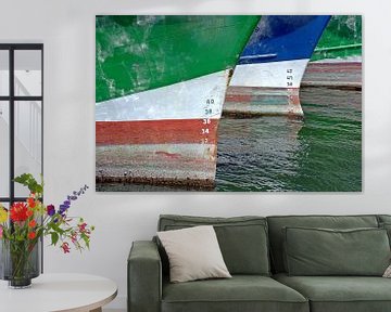 Kotters aan de kade Visserijhaven IJmuiden van scheepskijkerhavenfotografie