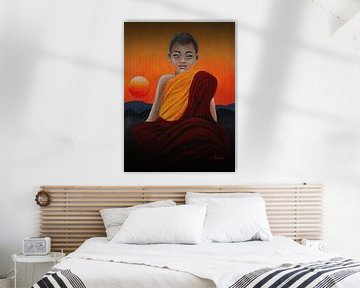 Buddhismus - Little Monk von Iwona Sdunek alias ANOWI