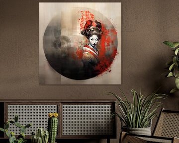 Portrait of a geisha by Carla van Zomeren