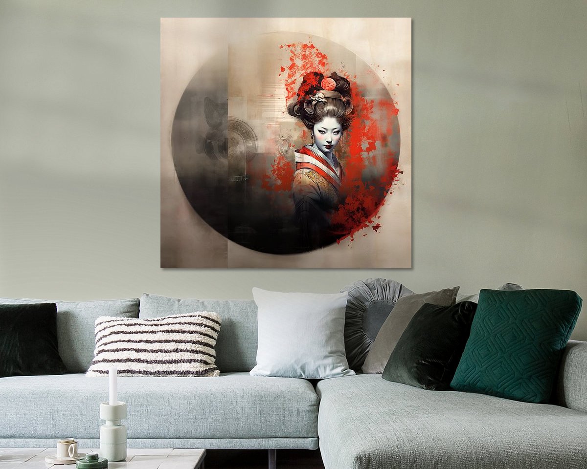 Voorbeeld van het werk in een kamer