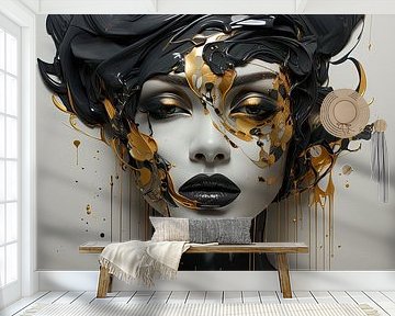 Frau mit Gold von Bert Nijholt