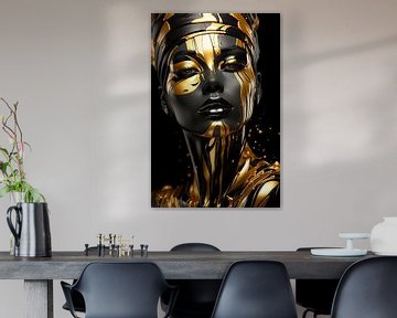 Woman with gold by Bert Nijholt