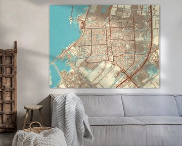 Karte von Lelystad im Stil von Blue & Cream von Map Art Studio