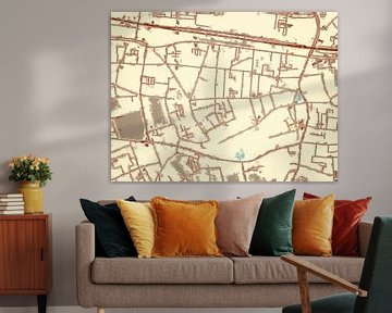 Carte de Tilburg Centrum dans le style Blue & Cream sur Map Art Studio