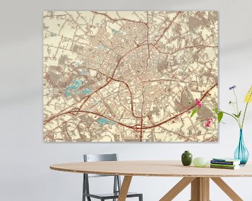 Kaart van Oldenzaal in de stijl Blauw & Crème van Map Art Studio