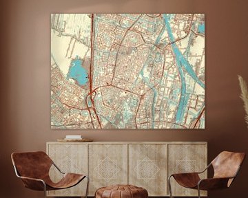 Kaart van Nieuwegein in de stijl Blauw & Crème van Map Art Studio