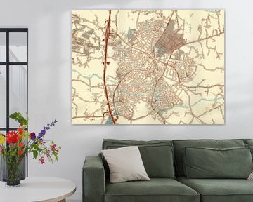 Kaart van Barneveld in de stijl Blauw & Crème van Map Art Studio