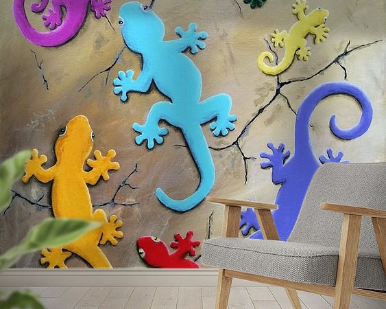 Voorbeeld van het werk in een kamer