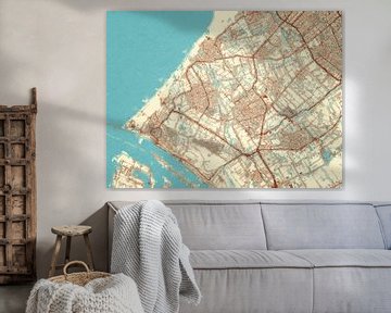 Map of Westland in the style Blue & Cream by Map Art Studio