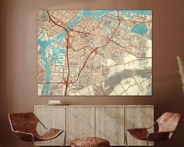 Map of Dordrecht in the style Blue & Cream by Map Art Studio