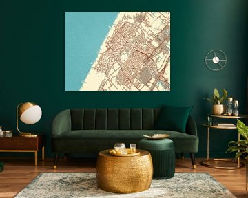 Map of Noordwijk in the style Blue & Cream by Map Art Studio