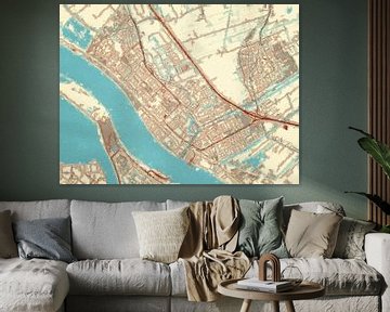 Map of Maassluis in the style Blue & Cream by Map Art Studio