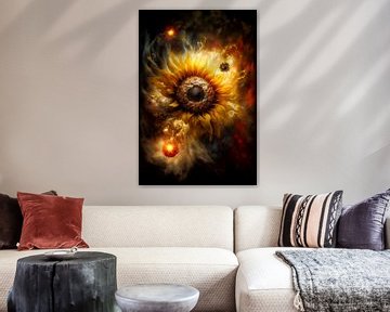 Sonnenblume im Universum von Marc van den Hoven