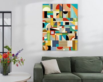 Kleurrijke abstracte geometrische 2 van Georgia Chagas