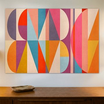 Colorful Abstract Geometric 3 by Georgia Chagas