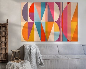 Colorful Abstract Geometric 3 by Georgia Chagas